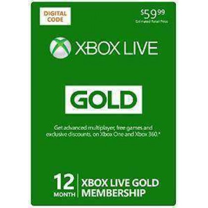 xbox live gold 12 month online code